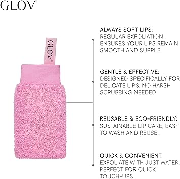GLOV Exfoliating Thimble Reusable and Water Only Enhancing Natural Lip Colour - Image 2