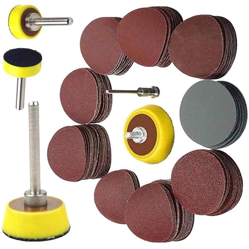 DIY Crafts CTDIYHI33675 Industrial 1 inch Sandpaper Grit 6080100120240 1 inch Backer Plate 18inch Shank Loop Sanding Pad Abrasives - Image 3