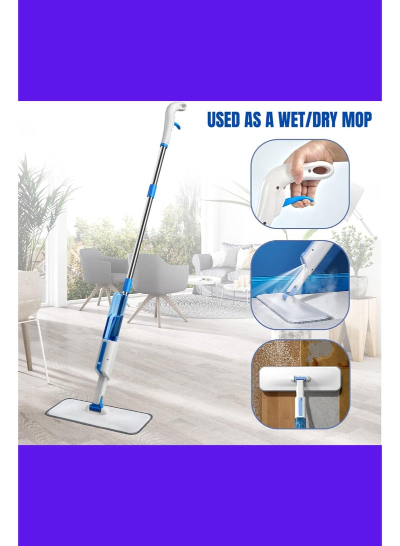 Royalbuckle Spray Mop with Refillable Water Tank  360° Rotating Microfiber Pads, Easy Spray Trigger, Lightweight Floor Cleaner for Home, Tiles, Wood & Laminate – Includes 3 Reusable Pads - Image 2