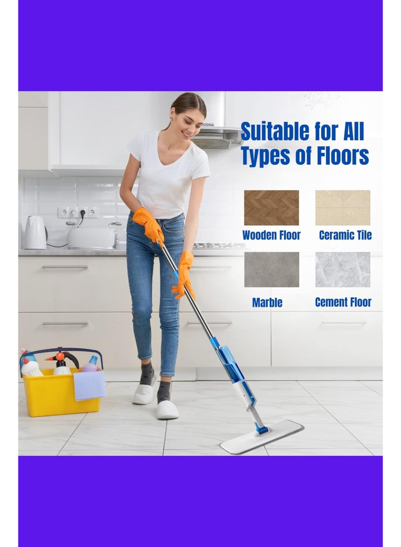 Royalbuckle Spray Mop with Refillable Water Tank  360° Rotating Microfiber Pads, Easy Spray Trigger, Lightweight Floor Cleaner for Home, Tiles, Wood & Laminate – Includes 3 Reusable Pads - Image 5