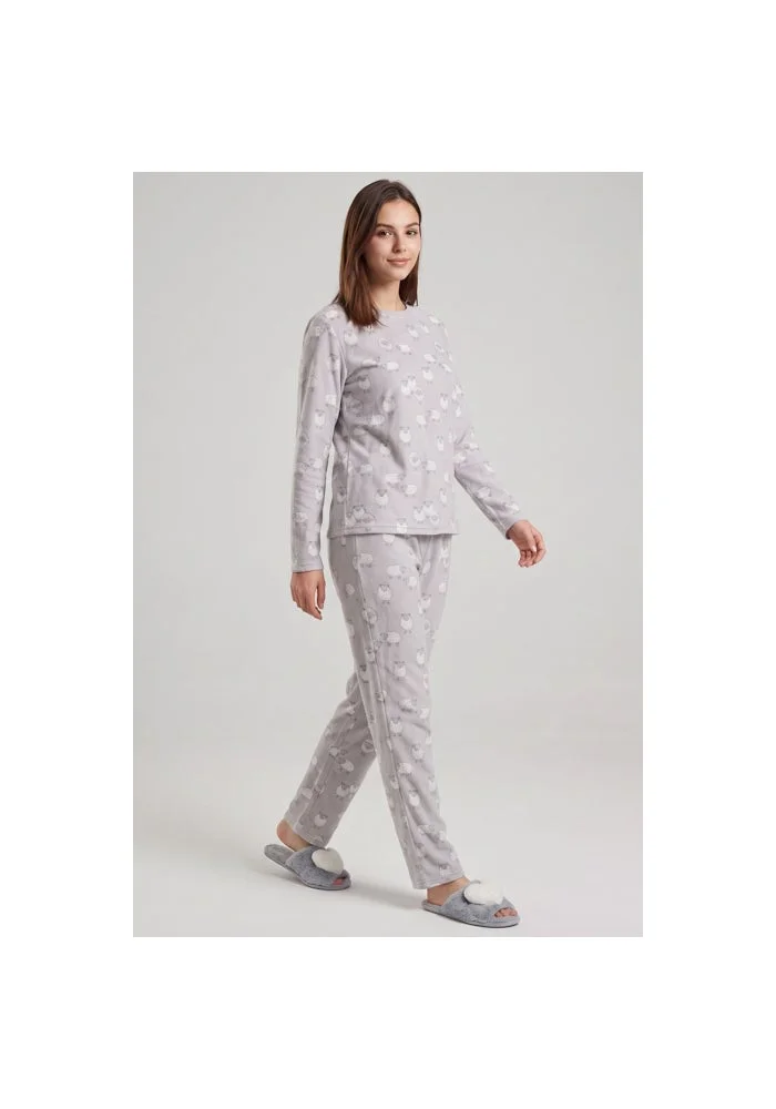R&b Sheep Print Long Sleeves Pyjama Set