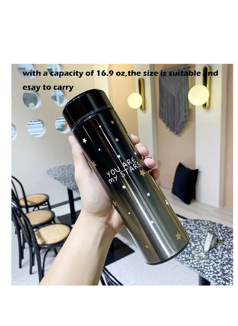 Generic - Smart Water Bottle with LED Temperature Display,Tea Infuser Bottle,Travel Coffee Mug,17oz/500ml Insulated Water Bottle,Flask for hot and cold drinks - Image 1