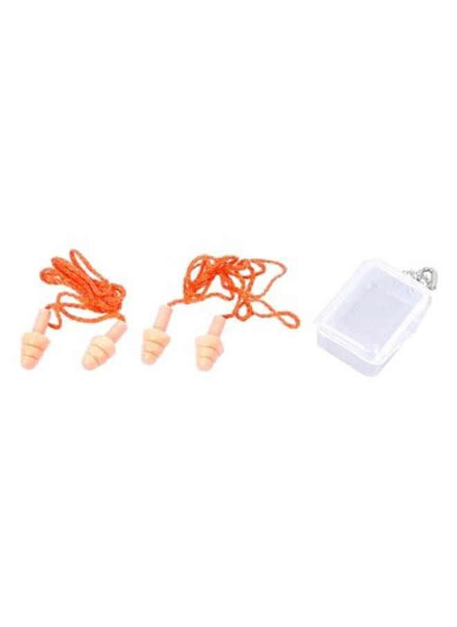Tactix 4-Piece Corded Earplugs with Storage Box Orange and Clear 488024  - Image 2