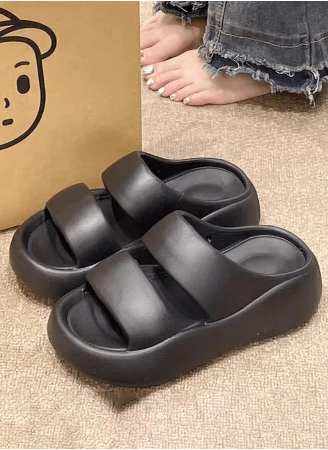 Sneak-a-Peek Double Strap Open Toe Slides by Styli