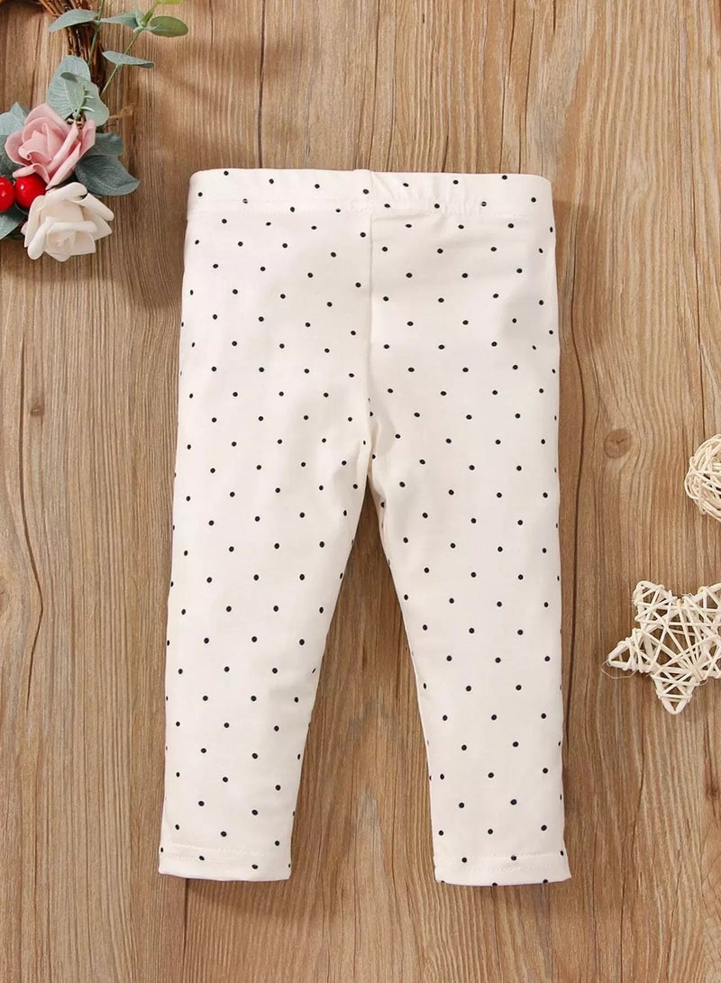 Baby Polka Dot Elastic Waist Pants  - Image 2