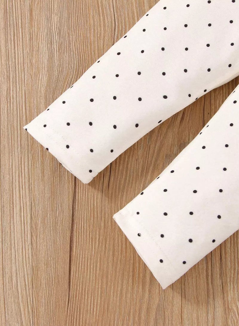 Baby Polka Dot Elastic Waist Pants  - Image 4