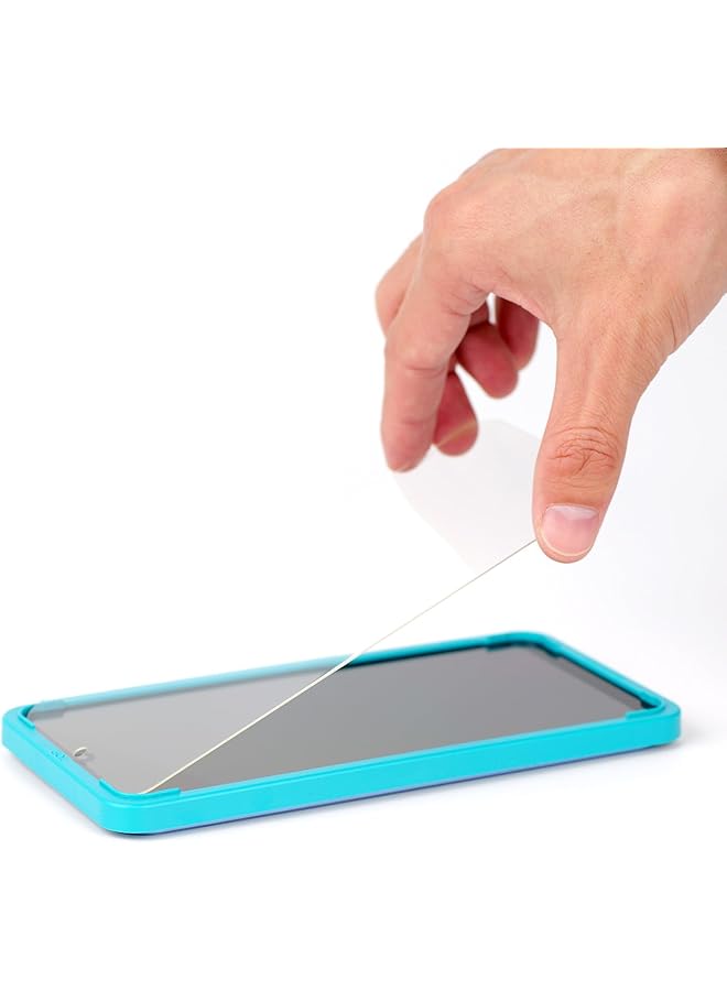 إيروريكس قطعتان من واقي الشاشة لهاتف Samsung Galaxy A55 5G مقاس 6.6 بوصة من الزجاج المقوى بصلابة 9H مع قطعة واحدة من واقي عدسة الكاميرا وقطعة واحدة من فيلم ألياف الكربون الخلفي سهل التركيب - Image 4