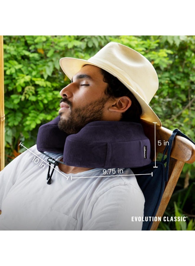 Cabeau وسادة كابو عنق للسفر بالطائرة - إيفولوشن كلاسيك - تصميم على شكل حرف U من فوم الذاكرة - داعمة للنوم مع مشبك دعم قابل للتعديل (رمادي غرافيت) - Image 5