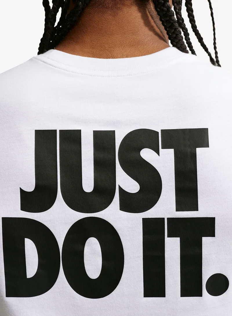 Nike WHITE Nsw Standard Fit Just Do It T-Shirt for Men | Best Price UAE