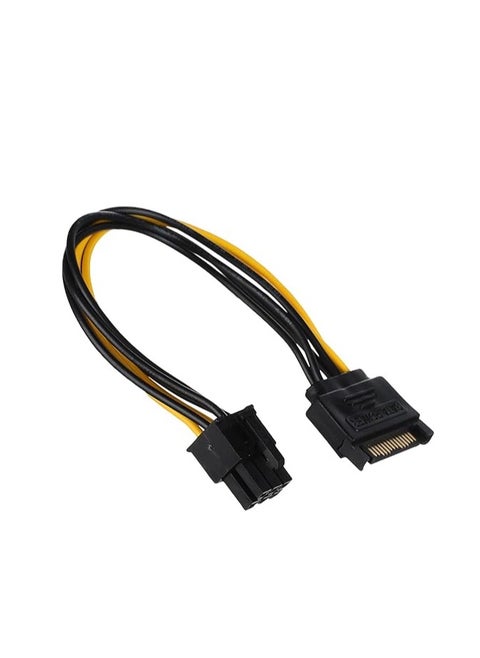 15pin SATA Power to 6pin PCI-e PCI Express Adapter Cable for Video Card