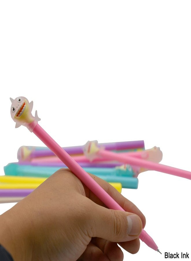 Maydahui 12 PCS Cartoon Shark Gel Pen Cute Dolphin Fish Pens Black Ink for Students Stationery School Supplies - Image 5