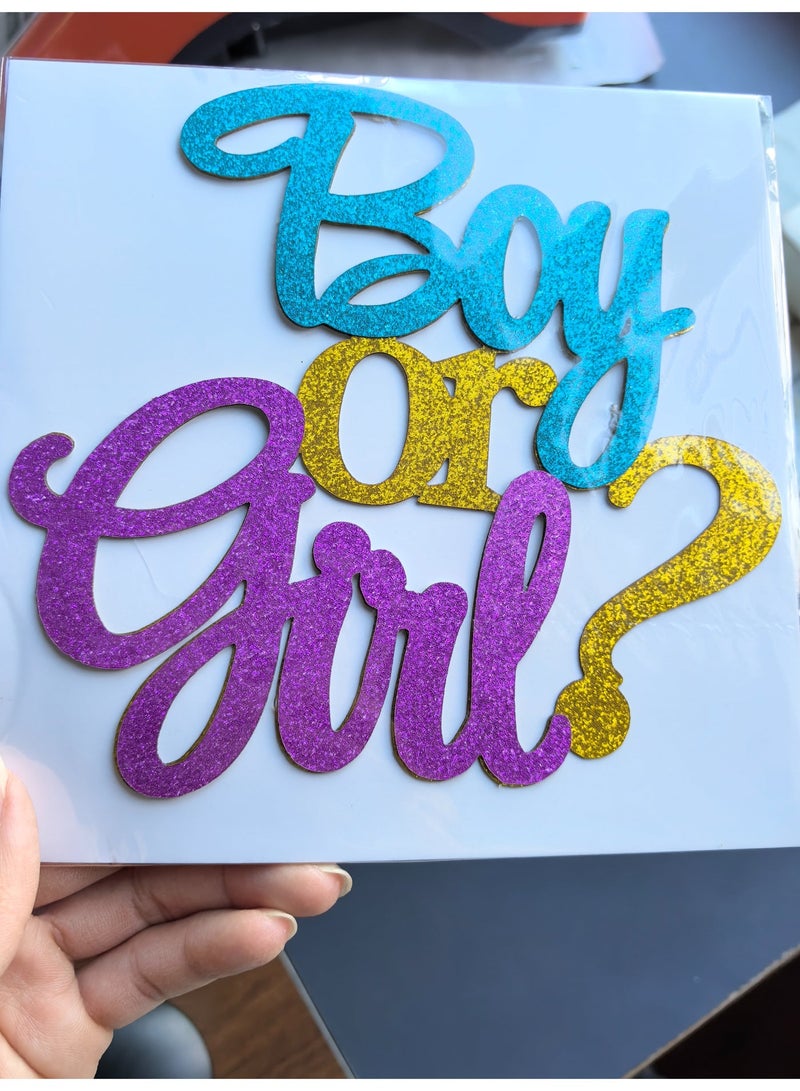 زينة كعكة لامعة للكشف عن جنس المولود، زينة كعكة لامعة للصبي أو الفتاة، مثالية لحفلات استقبال المولود الجديد، المناسبات المنزلية/الخارجية، مستلزمات الحفلات، هدايا حفلات المولود الجديد - Image 4