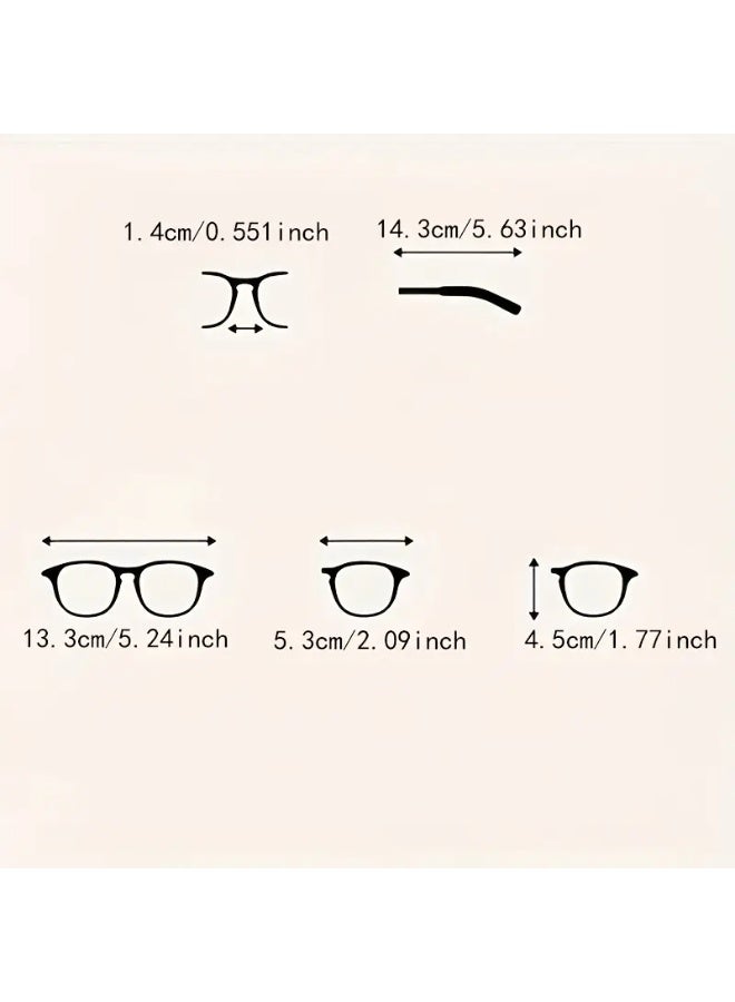 SCENT HOUSE Retro metal anti-blue light glasses frame fashionable personality men and women cat eye flat glasses (Includes eyeglass case)
,blue lighe blocking glasses,eyeglasses - Image 2