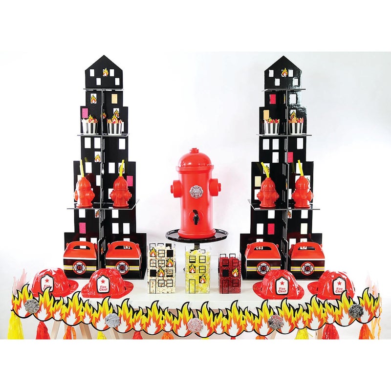 Fun Express Skyscraper Cupcake Stand (4 Tiers) Superhero Party Supplies - Perfect for Your Superhero, Firefighter, Big City Themed Parties - Image 2