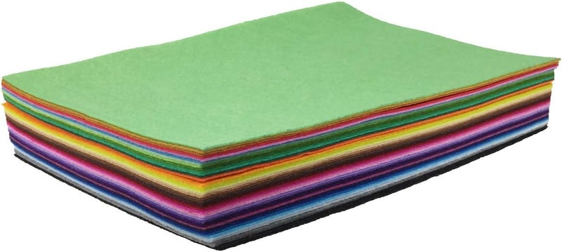 flic-flac 42pcs 8 x 12 inches (20cm*30cm) 42 Colors for Choice A4 Felt Fabric Sheet Assorted Color Felt Pack DIY Craft Patchwork - Image 3
