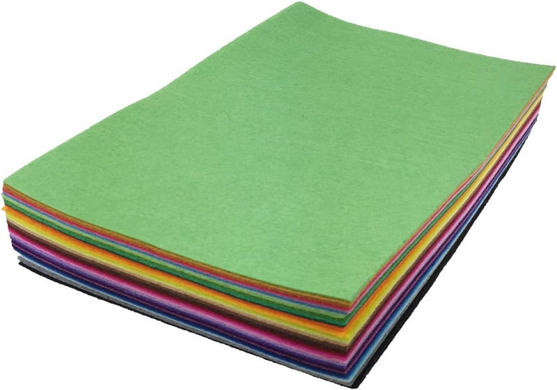 flic-flac 42pcs 8 x 12 inches (20cm*30cm) 42 Colors for Choice A4 Felt Fabric Sheet Assorted Color Felt Pack DIY Craft Patchwork - Image 4