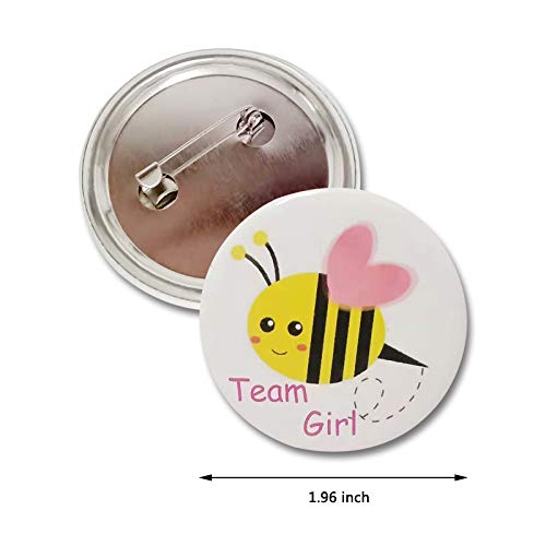 Mirabuy 40 Pack Bee Gender Reveal Button Pins Team Boy Girl Button Pins for Gender Reveal Party Games Baby Shower Party Ideas - Image 5