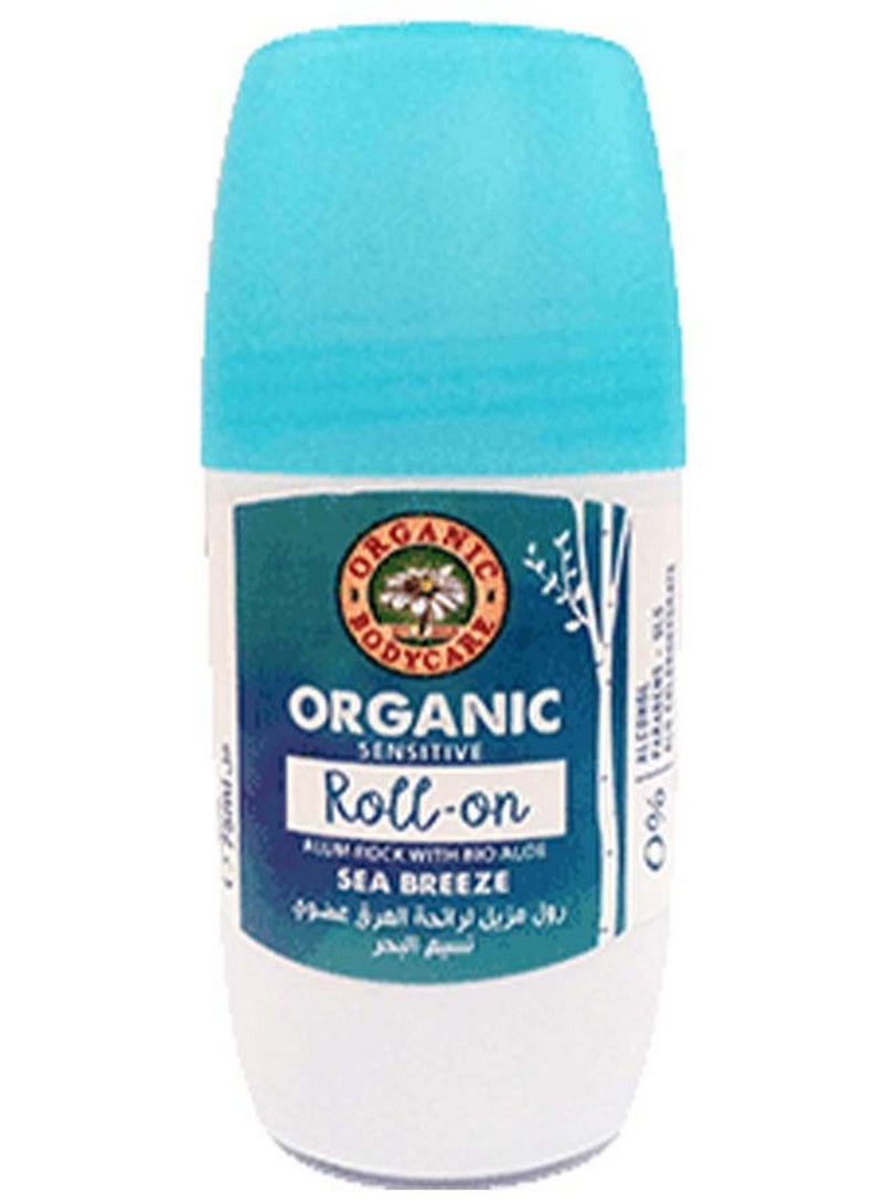 Organic Sensitive Sea Breeze Roll On Deodorant With Alum Rock & Bio Aloe 75 ML