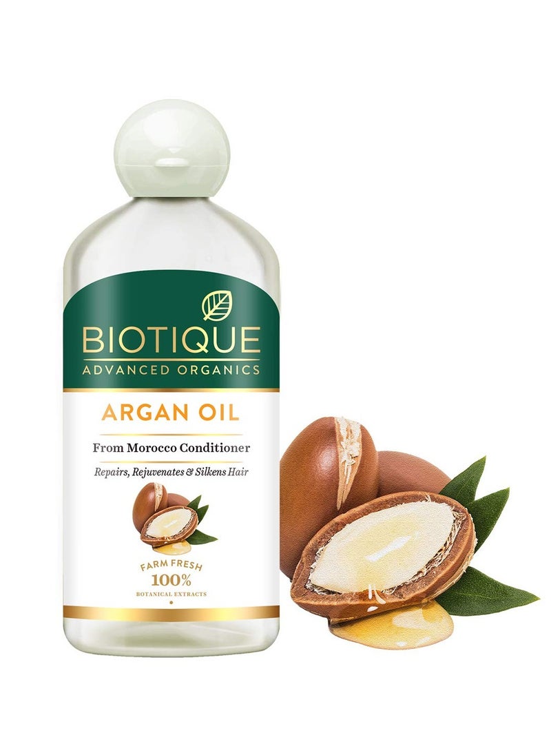 Biotique Argan Oil Hair Conditioner Morocco Repairs Rejuvenates Silkens Hair 300ml  - Image 2