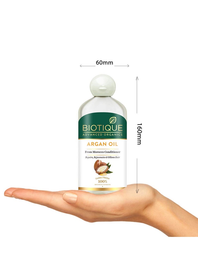 Biotique Argan Oil Hair Conditioner Morocco Repairs Rejuvenates Silkens Hair 300ml  - Image 3