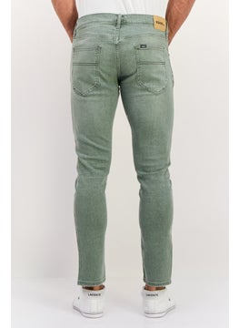 LEE Men Slim Fit Washed Stretchable Jeans, Faded Khaki  - Image 3
