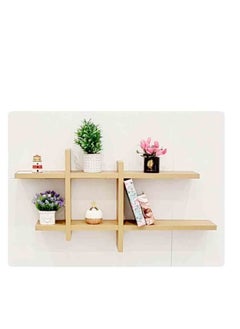 co arma Wooden Shelves With Golden Hashtag Design  - Image 1