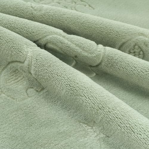 BORITAR Baby Blanket Elephant Animal for Boys Girls Ultra Soft Fleece Warm and Lightweight Blankets for Infant Toddler Newborn, 30x40 Inch, Green - Image 4