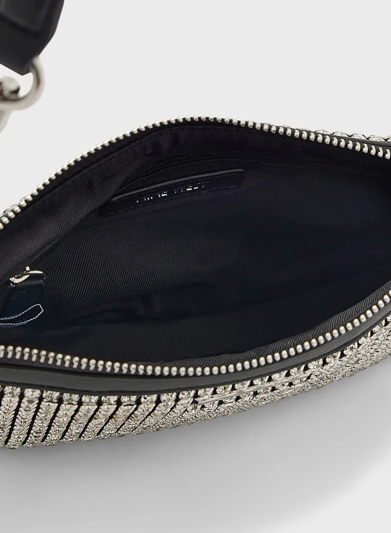 NINE WEST Chain Detail Zip Over  Crossbody