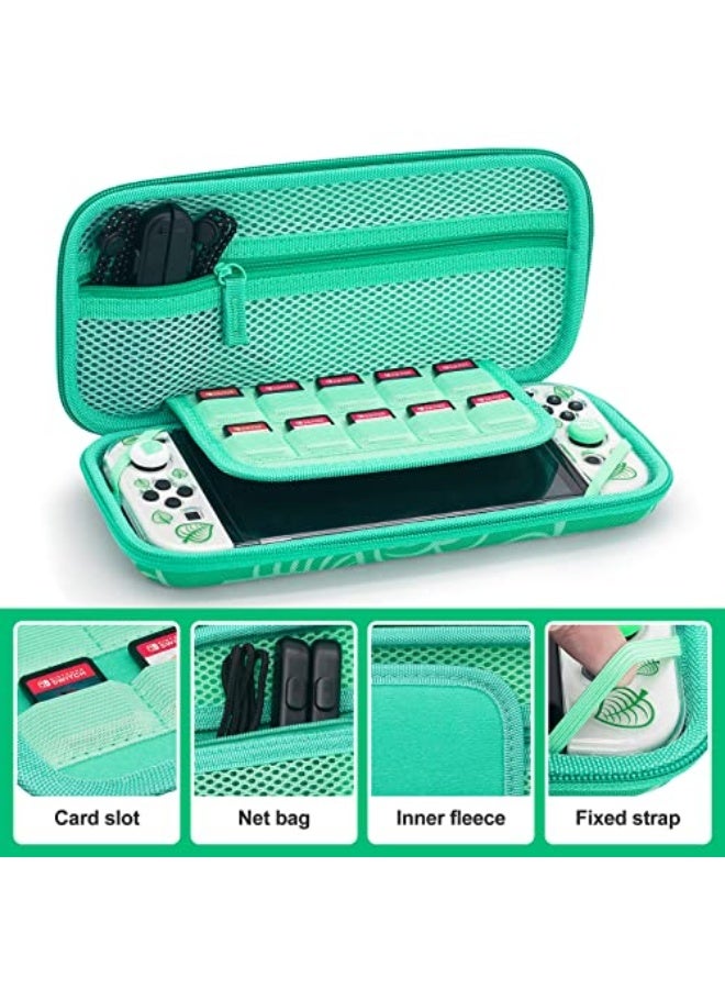 Switch Carry Case for Nintendo Switch OLED, Travel Carrying Switch Case Bundle Bag Portable Protective Accessories Kit (Animal Crossing) - Image 3