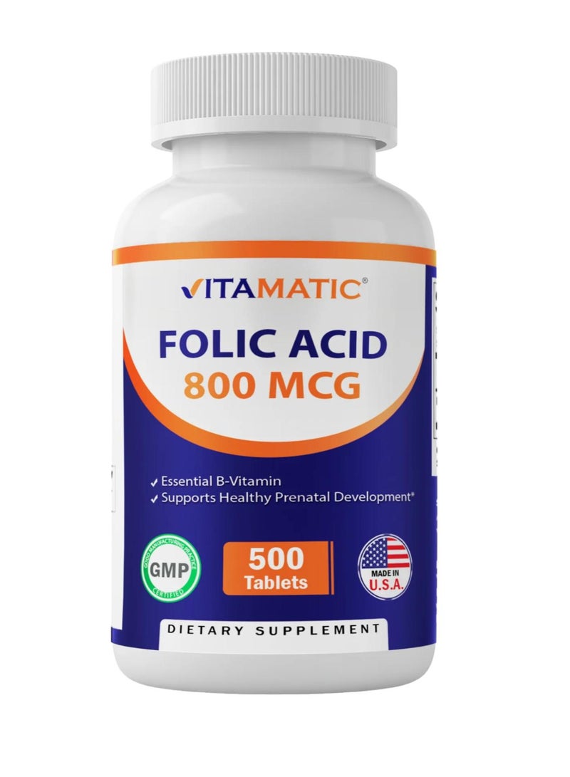 Folic Acid 800 mcg 500 Tablets