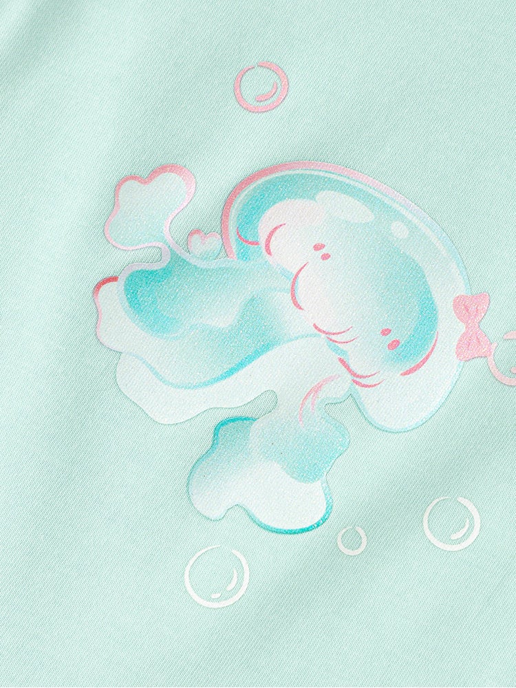 بالابالا تيشيرت بطبعة وكشكش للبنات - Image 5