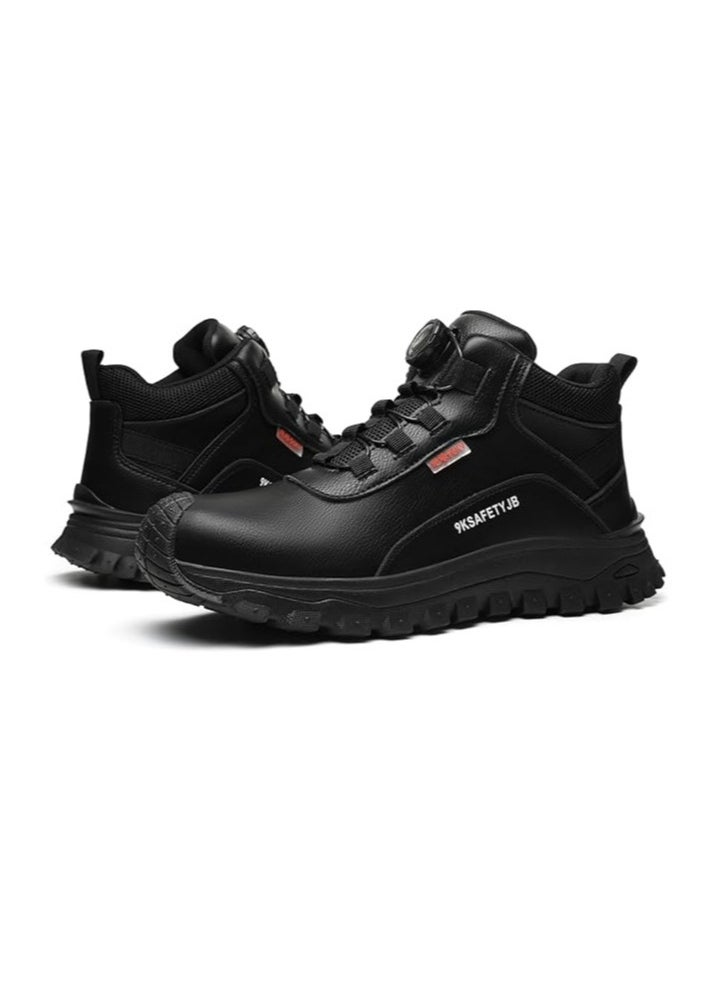 Verci Men's Industrial Safety Boots Waterproof Anti-Slip Insulated Anti Smashing Puncture Resistant Work Shoes Sports Style Casual Solid Low Top with Round Toe Steel Guard Fabric Lined PU Upper and Sole All Season(44 EUR)  - Image 1