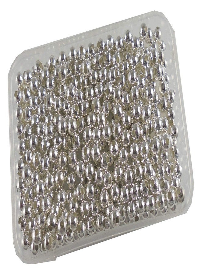 eshoppee 100 gm Silver Color 6 mm Round Metal Ball Jewellery Making Material Fitting Kit Art and Craft kit - Image 1