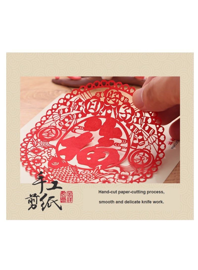 general Gifts with Chinese characteristics, DIY, Chinese style, suitable for children and adults, safe, decorative, educational games, parent-child interaction. Chinese papercut decorations, gifts with Chinese characteristics (Joy on the eyebrow [Color]) - Image 3