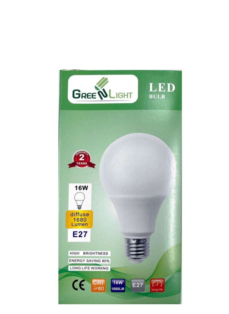 GREEN LIGHT - LED Bulb Yellow 16W - Image 1