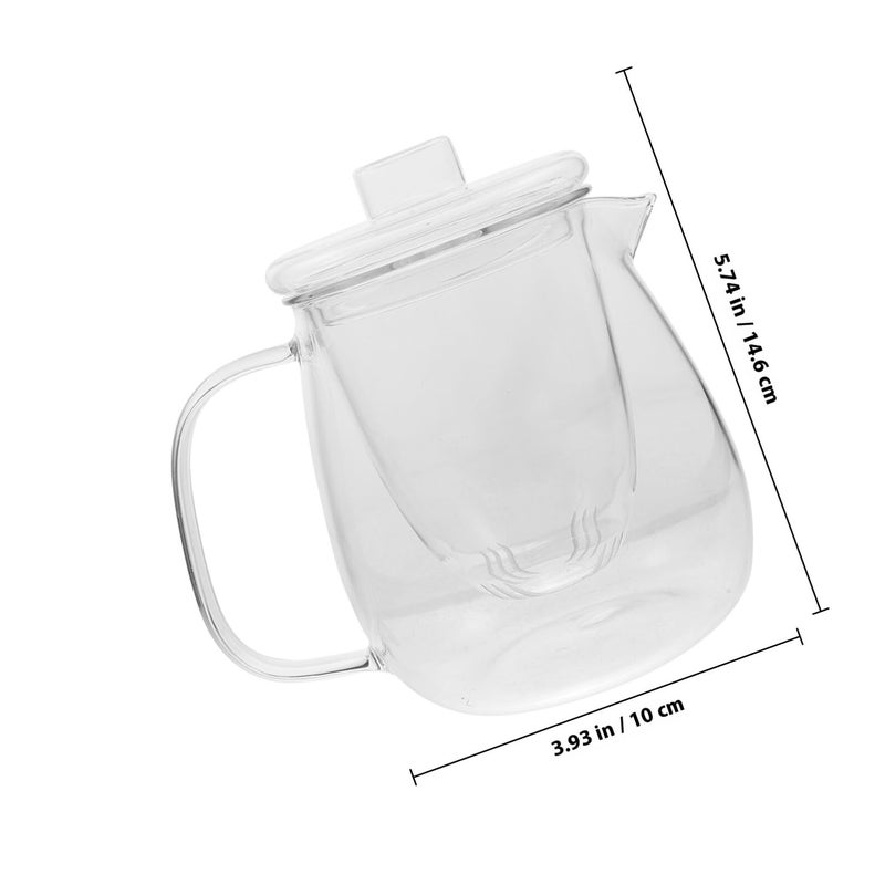 Heat Resistant Glass Teapot 750ml With Large Spout For Loose Leaf Tea Stovetop Safe - Image 3