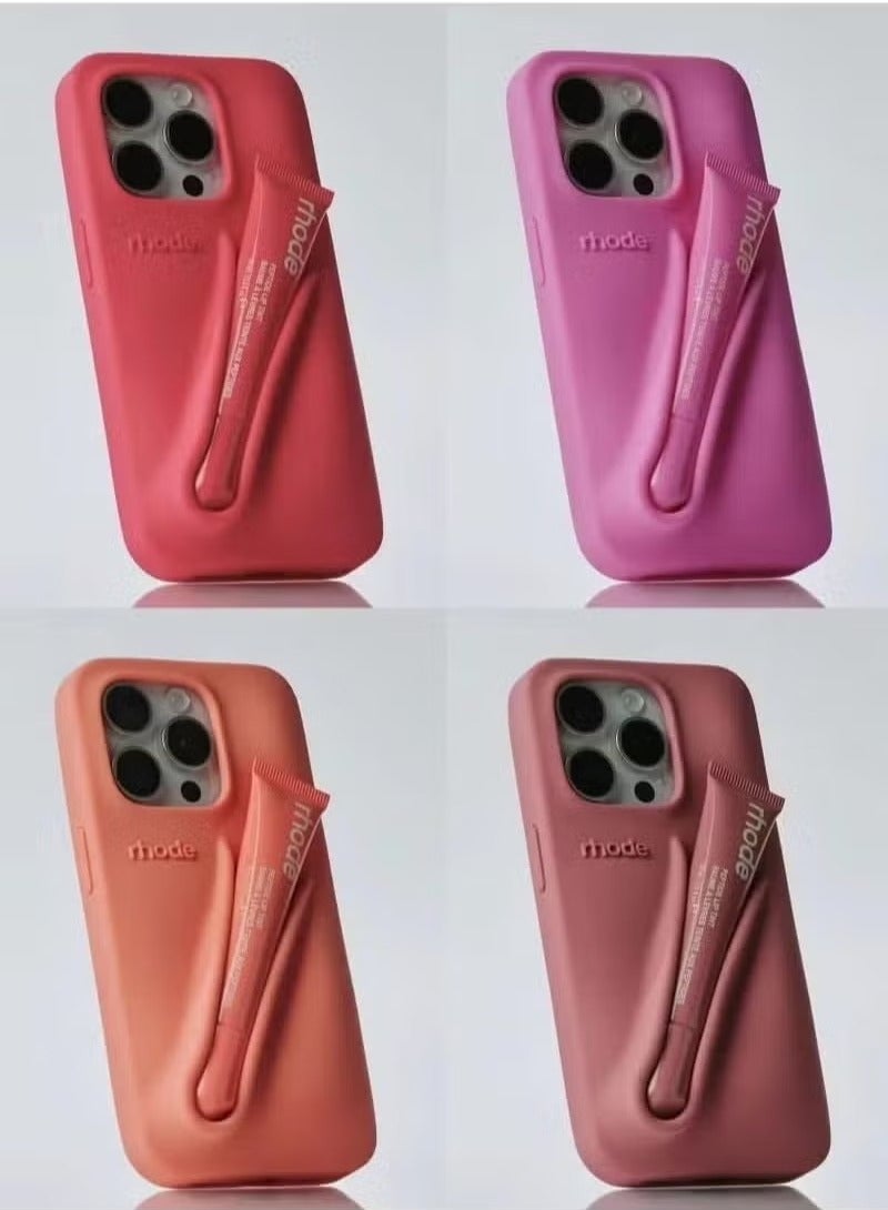 rhode Silicone Lip Holder for Cell Phone, Lip Gloss AdPeptide Lip Tint (PEACH PIT) + Summer Lip Case Case for iPhone (PEACH PIT)-Suitable for Apple iPhone Models Case - Image 5
