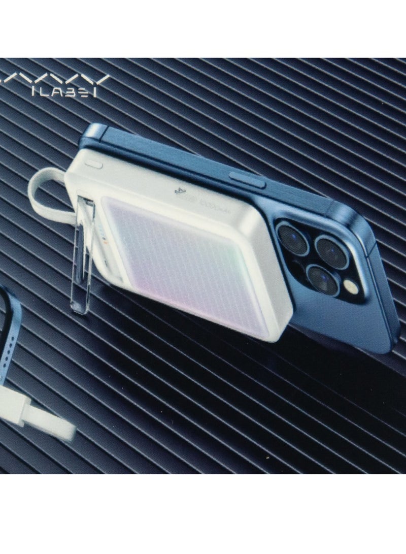 وي وي لابز شاحن محمول سريع بقدرة 10000 مللي أمبير مع حامل وكابل Type-C، VYVY Labs - أبيض - Image 3