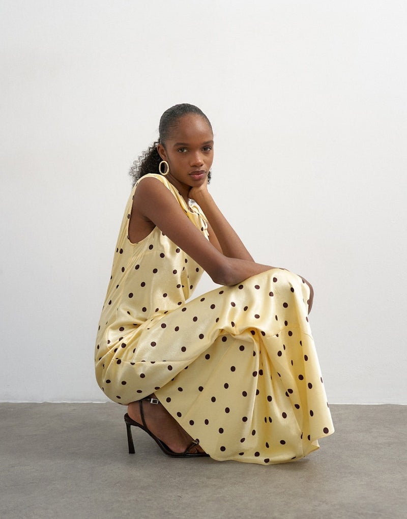 TOPSHOP Caros Poplin Ruched Maxi Dress - Image 4