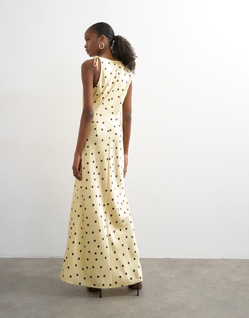 TOPSHOP Caros Poplin Ruched Maxi Dress - Image 2