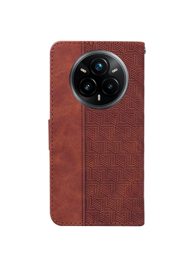 اس-توب جراب هاتف Realme 14 Pro+ من الجلد المنقوش هندسيًا - Image 4