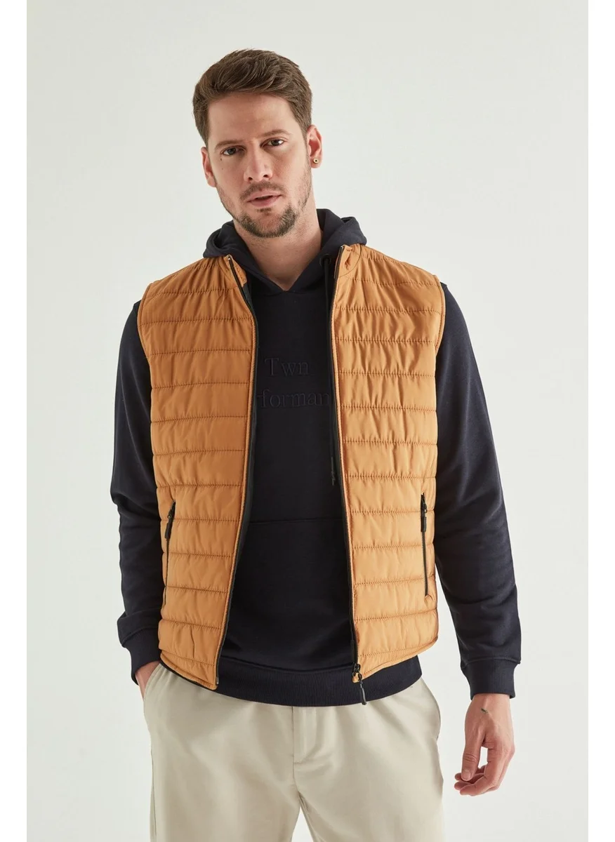 دي أس دامات Regular Fit Safran Seasonal Vest Coat 7HF07ORT42611