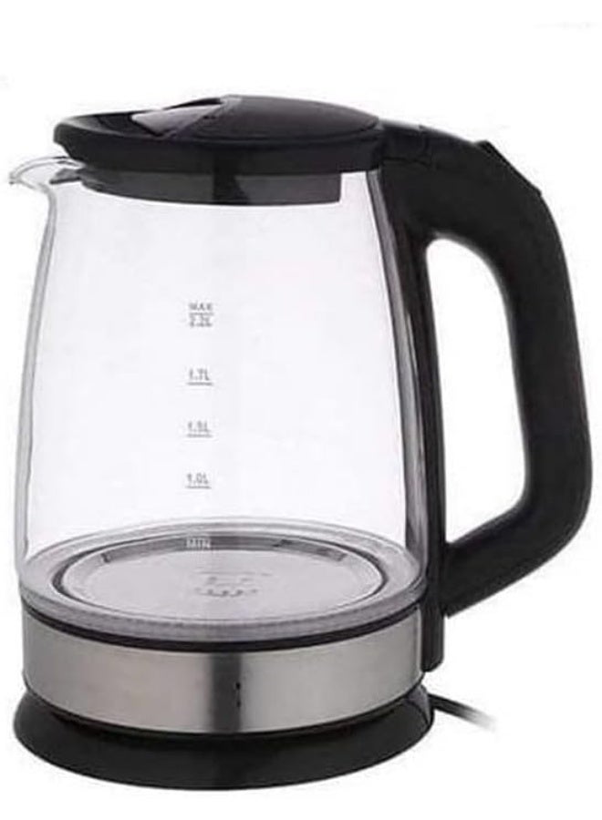 موروفان غلاية مياه كهربائية زجاج مضيء من Morov بقوة 1500 وات - سعة ضخمة 2.2 لتر مع إضاءة LED زرقاء - غلاية زجاجية صحية مقاومة للحرارة مع خاصية الفصل التلقائي وتصميم عصري فخم. (اسود) - Image 3