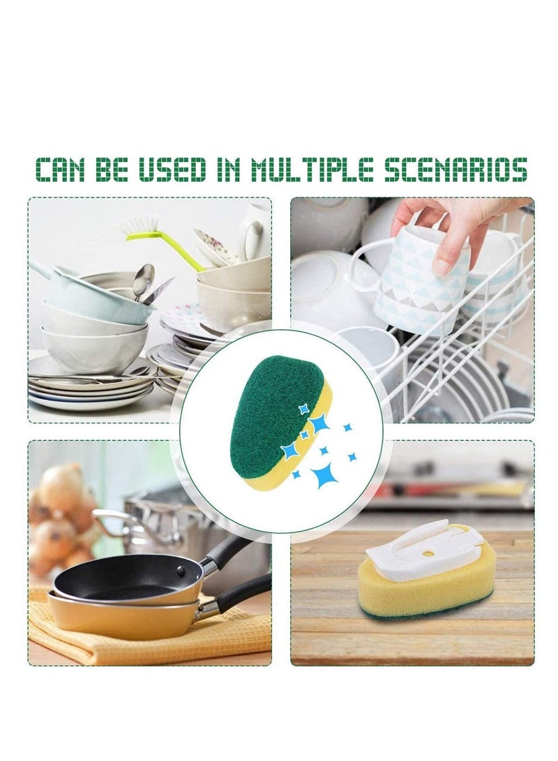 KASTWAVE 1pcs Dish Wand and 7pcs Refill Sponge Heads Replacement Cleaning Brush for Kitchen Sink - Image 3