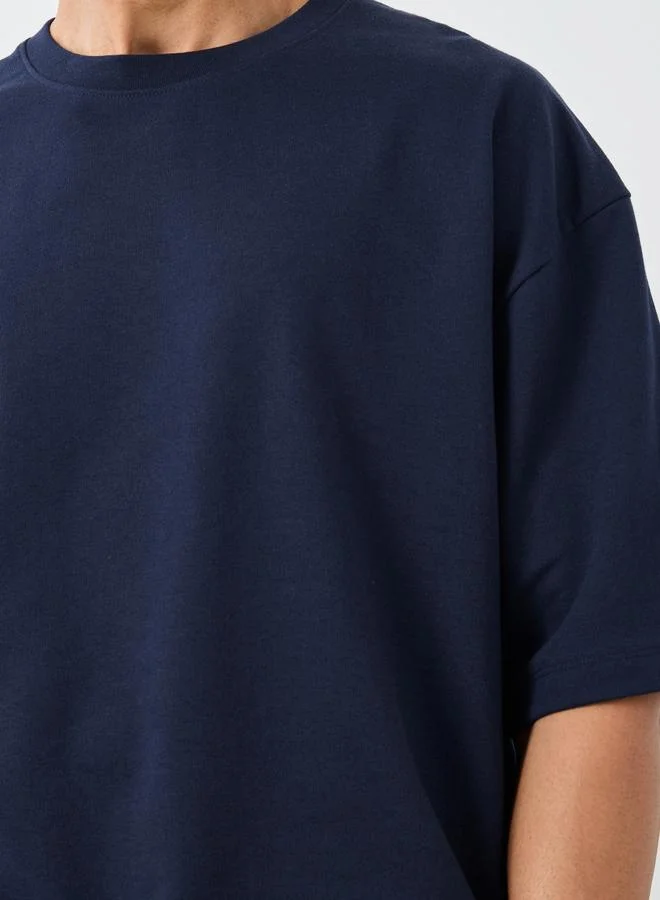 Styli Pack of 2 - Cotton Terry Boxy Crew Neck T-Shirt