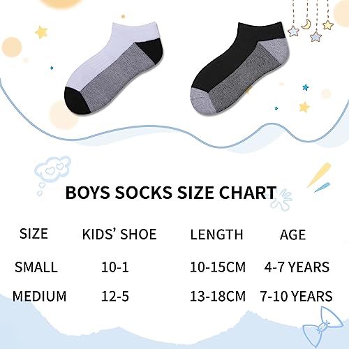 Comfoex Boys Socks 8 Pairs 6-8 4-6 8-10 Years Old Ankle Athletic Low Cut Short Half Cushioned Socks - Image 2