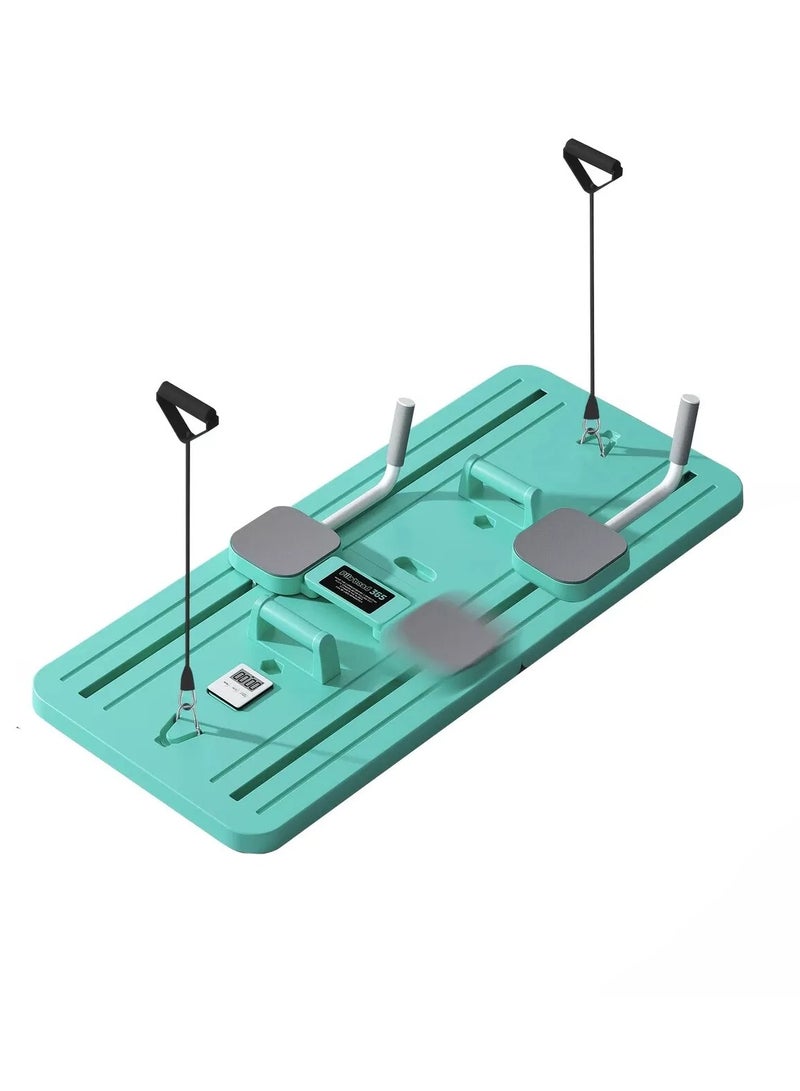 جهاز تدريب متعدد الوظائف لتمارين البطن والضغط، وجهاز يوغا منزلي، وتدريب للذراعين والساقين في صالة الألعاب الرياضية مع سجادة مضادة للانزلاق-أخضر - Image 1