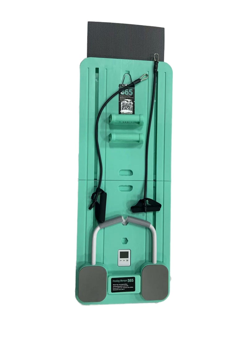 جهاز تدريب متعدد الوظائف لتمارين البطن والضغط، وجهاز يوغا منزلي، وتدريب للذراعين والساقين في صالة الألعاب الرياضية مع سجادة مضادة للانزلاق-أخضر - Image 3