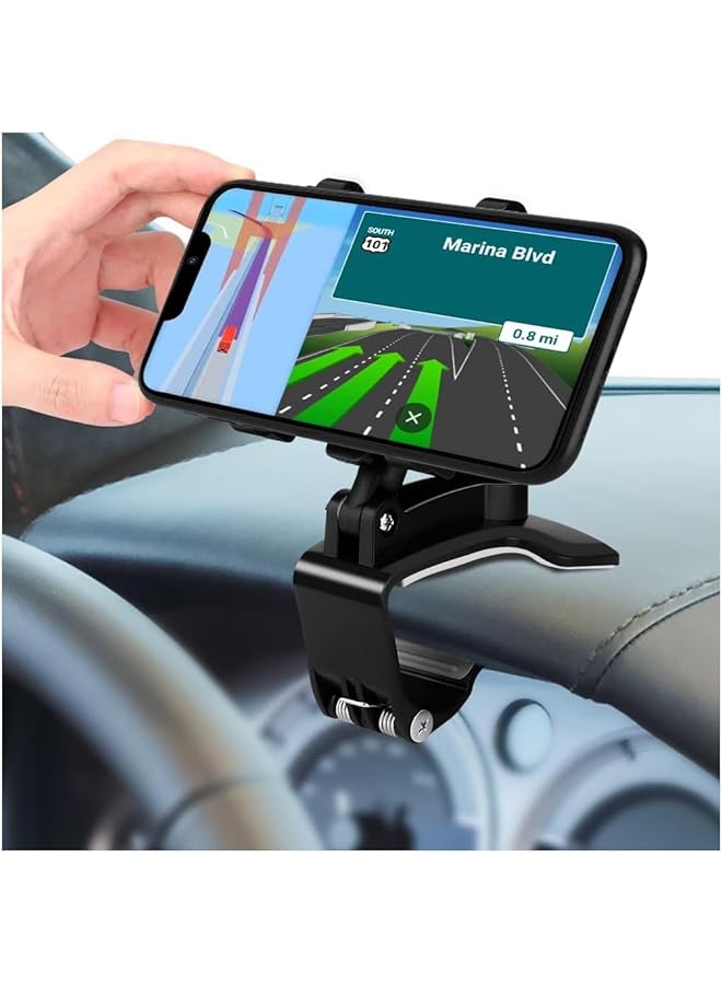 promass Non-Slip Car Phone Clip Holder Dashboard Cellphone Mount HUD Mobile Phone Holder for Car Compatible for iPhone 13 12 11 Pro Max XS XR SE X 8 7 6 Plus 6S,Samsung Galaxy S20 S10 S9 S8 Plus Note - Image 1