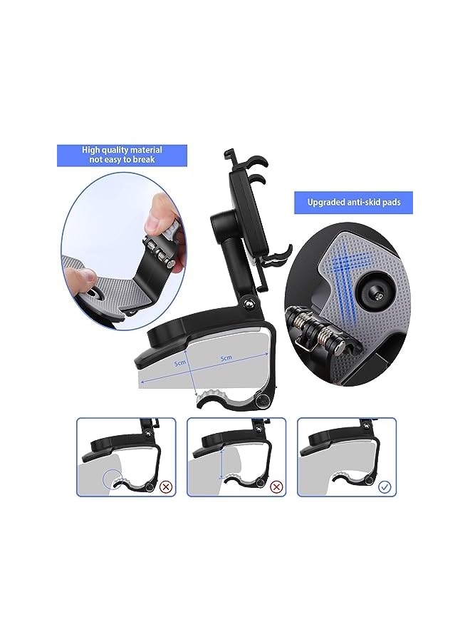 promass Non-Slip Car Phone Clip Holder Dashboard Cellphone Mount HUD Mobile Phone Holder for Car Compatible for iPhone 13 12 11 Pro Max XS XR SE X 8 7 6 Plus 6S,Samsung Galaxy S20 S10 S9 S8 Plus Note - Image 5